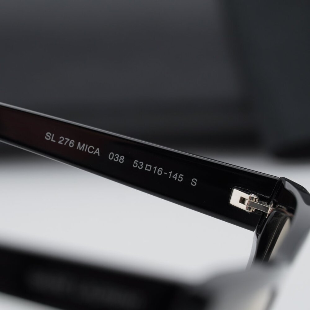 Saint Laurent SL 276 MICA 038 Sunglasses - Shiny Black/Yellow - Picture 6 of 10